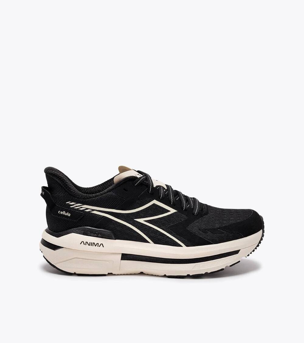 NEW DIADORA women’s cellula sneaker in black/ whisper white